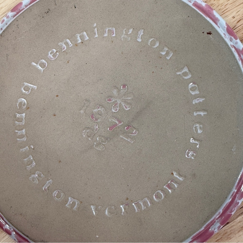 Bennington Potters Pink Agate Salad Plate 7.5 Inch - Picture 6 of 8